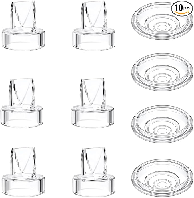 6pcs Duckbill Valves and 4pcs Silicone Diaphragm Compatible with Momcozy S12 Pro/S9 Pro Wearable Breast Pump Accessories,Mom Cozy Breast Pump Replacement Accessories