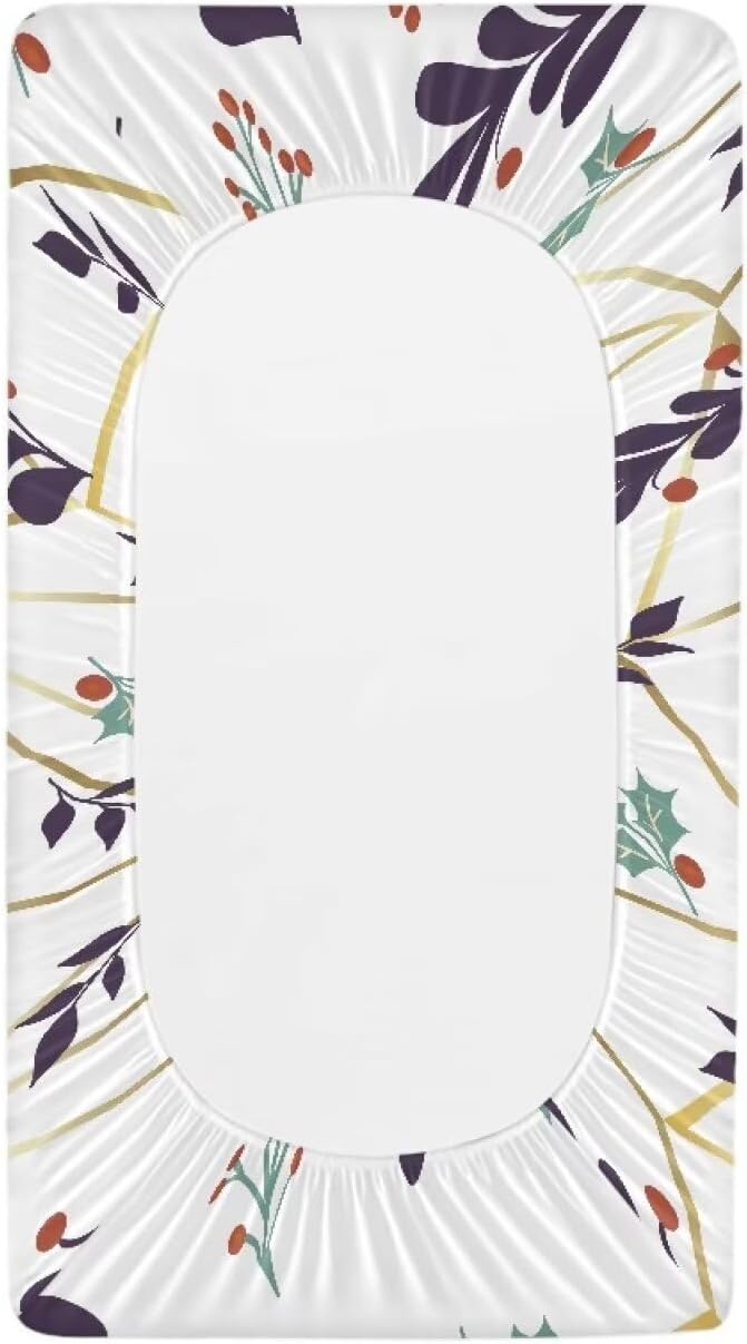 Leaves Changing Pad Cover Waterproof Universal Tray Table Mat for Boys Girls Breathable Soft Table Sheets Durable Nursery Pad Change Cover
