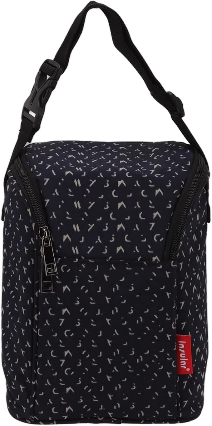Marhynchus Nylon Baby Bottle Thermal Bag Portable Storage Tote Pouch for Outdoor Baby Food Pouch Holder (Dark Blue)