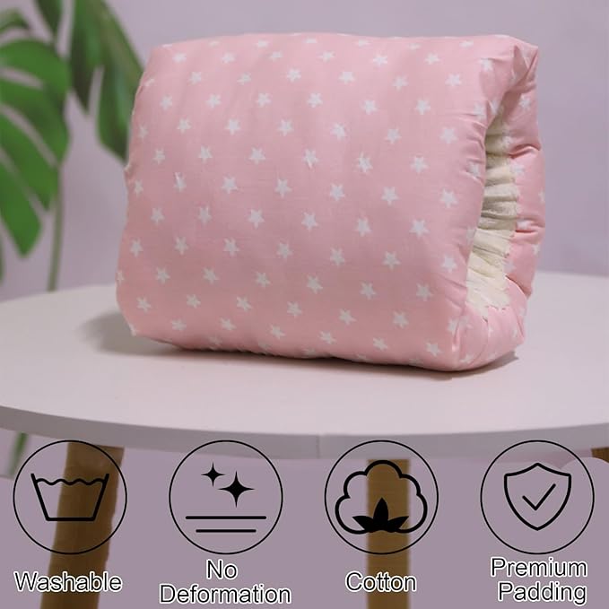 Cozy Cradle Arm Pillow for Feeding Baby, Baby Nursing Pillow Head Support Pillow for Breastfeeding (PinkWhite)