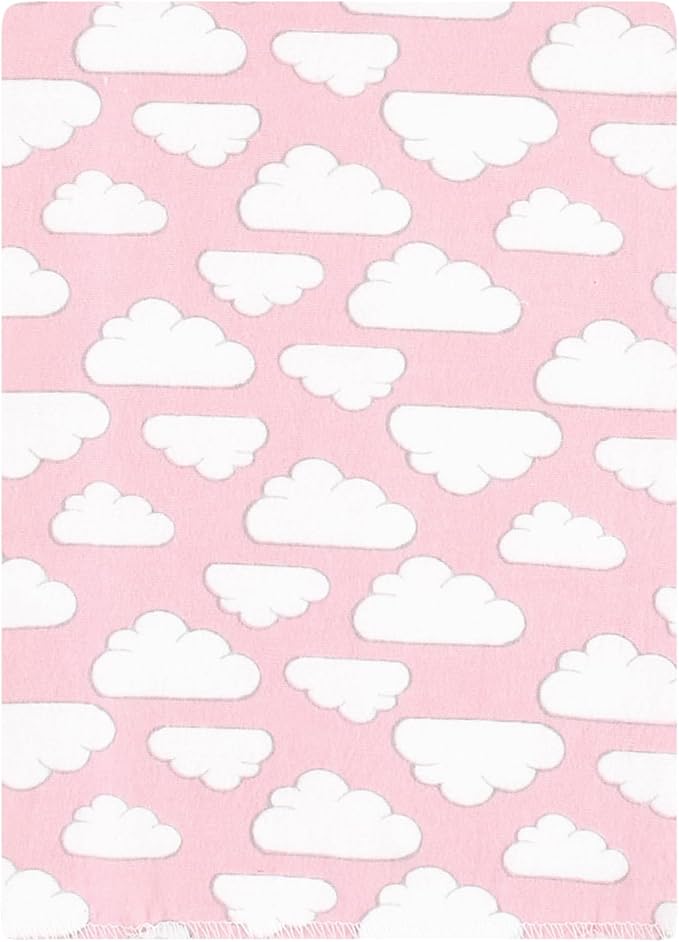 Hudson Baby Unisex Baby Cotton Flannel Burp Cloths Bundle, Girl New Elephant, One Size