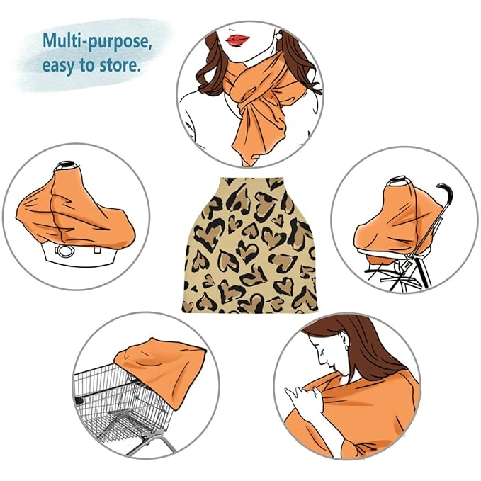 Nursing Cover Breastfeeding Soft Carseat Canopy Loving Graffiti Multi Use for Baby Car Seat Covers Canopy Shopping Cart Cover Scarf Light Blanket Stroller Cover