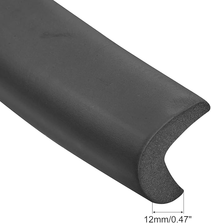 uxcell Corner Guards Edge Protectors 6.56ft(2M), Foam Safety Bumper L Shape for Furniture Corner Table Edge Guard, Black
