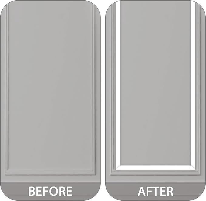 Coengwui Peel and Stick Wall Trim, Flexible Mirror Edging, Finish Molding for Ceiling Floor Tile Edge Furniture and Home Decoration (Matte White, 196.8" x 0.4")