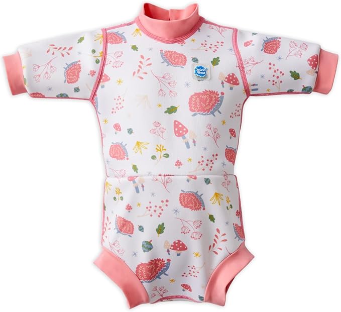 Splash About Happy Nappy Wetsuit, Swimsuit for Babies & Toddlers with Built-in Swim Diaper (Forest Walk, 6-14 Months)