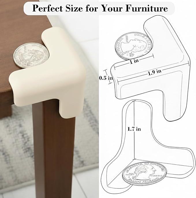 Corner Protector for Baby, 12 Pack EVA Foam Baby Proofing Corner Guards, Soft Y-Shaped Furniture Edge Protectors for Tables and Sharp Corners, Tear-Resistant Updated Design, White