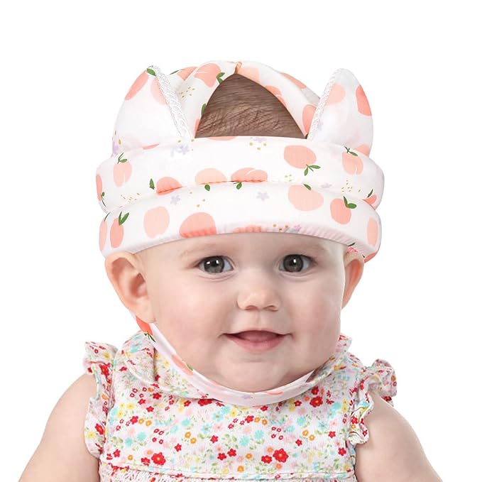 Accmor Baby Head Protector for Crawling Walking, Cute Baby Helmet Adjustable No Bumps and Soft Cushion, Infant Safety Cap Breathable Protective Headguard, Anti-Collision Toddler Helmets for 6m-24m Kid