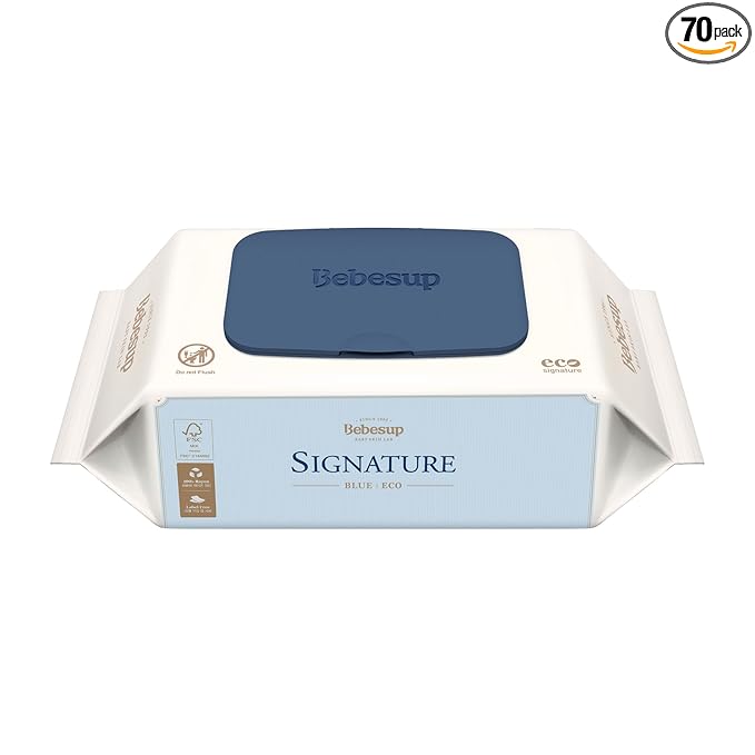 BEBESUP- Korea’s #1 Signature Eco Baby Wipes- 100% Plant-Based 99% Drinkable Water-Based Unscented Ultra-Thick Organic baby wipes Hypoallergenic for sensitive skin Flip-Top (1 Pack)