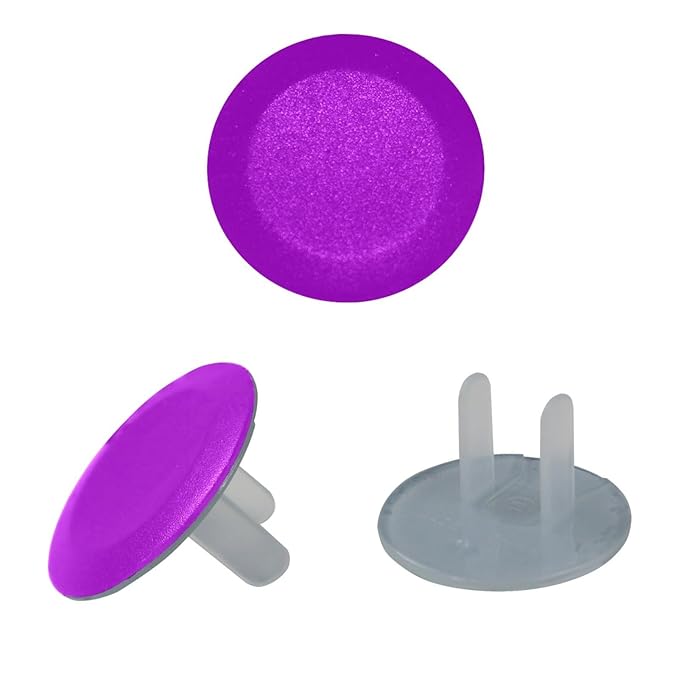 Pure Dark Purple Pattern Outlet Covers (12 or 24 Pack) - Child Safety Electric Plug Protectors to Prevent Power Shock