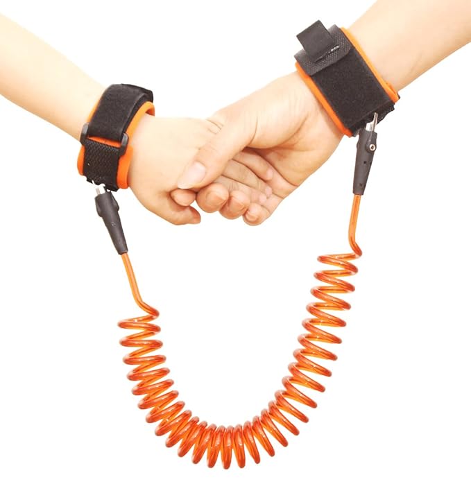 Xiaoyu 2 Colors Baby Anti-Lost Belt, 360 Degree Rotation, Child Walking Safety Toddler Harness, Blue & Orange, 2.5MM