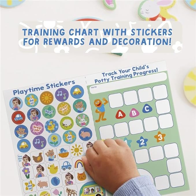 Ms. Rachel 2-in-1 Playtime Floor Potty Trainer With Sound - Stage 1 Training - Removable Potty Seat for Stage 2 Training - 6 Ms. Rachel Sounds and Music - Storage - Removable Parts for Easy Cleaning