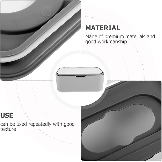 ULTECHNOVO Baby Wipes Dispenser Weighted Refillable Wipe Holder with Sealing Lid Portable Dry Wet Tissue Box for Nursery Travel 7.48X5.11X2.95In