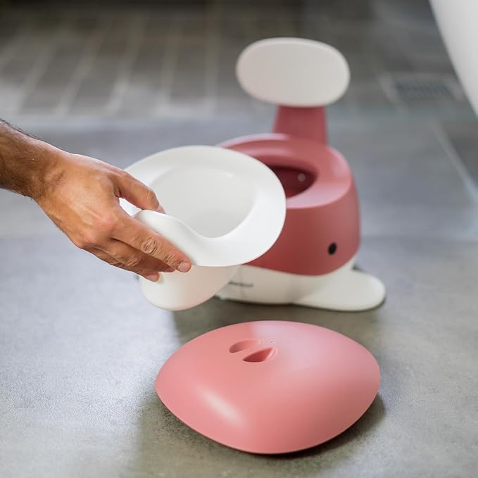 Kindsgut Whale Potty Training Toilet – Ergonomic Toddler Potty for Boys & Girls, Designed in Germany, Non-Slip & Easy Clean, Dusty Pink