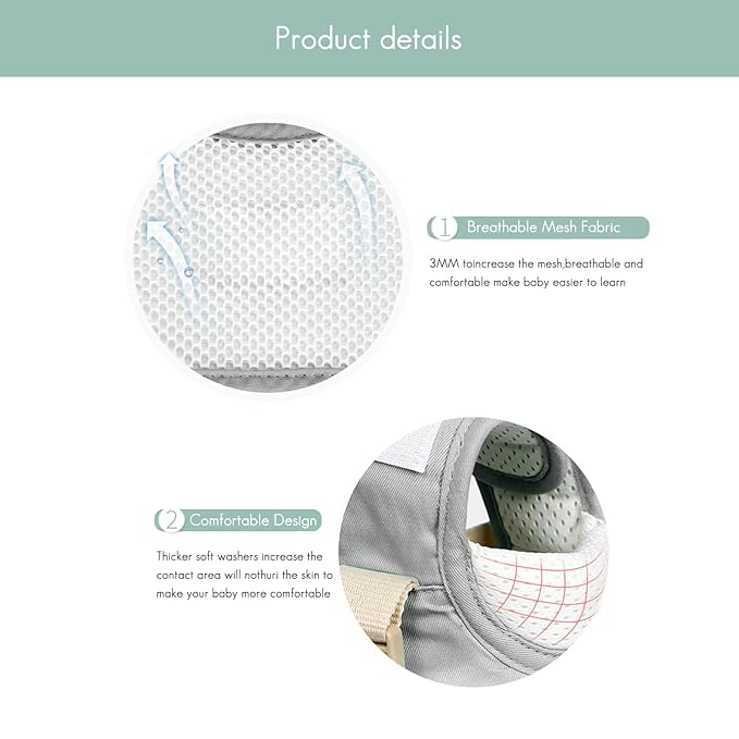 Baby Walking Safety Harness with Helmet Soft Cushion Baby Head Protector, Baby Walker Assistant Adjustable Belt for Walking Learning