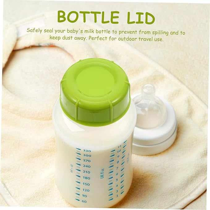Toddmomy 10pcs Baby Bottle Seal Cap Infant Bottles Water Bottle Wide Mouth Soda Bottle Caps Baby Bottle Replacement Cap Bottles Lids for Breastmilk Bottles Reusable Bottle Caps Baby Supply