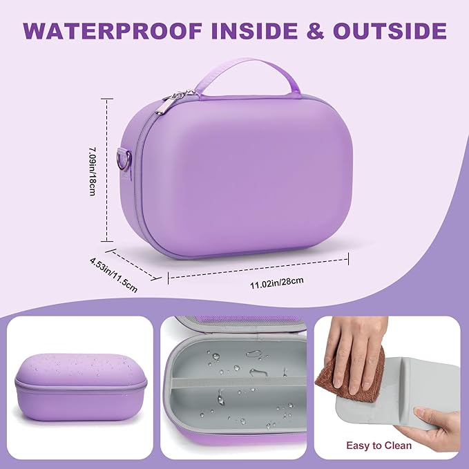 Wearable Breast Pump Bag Carrying Case for Momcozy & Willow, Use with Hands Free Wearable Breast Pumps for eufy Security/Medela/Bluefair, Travel Pumping Bag with Nipple Ruler & Removable Tray(Holds 2)