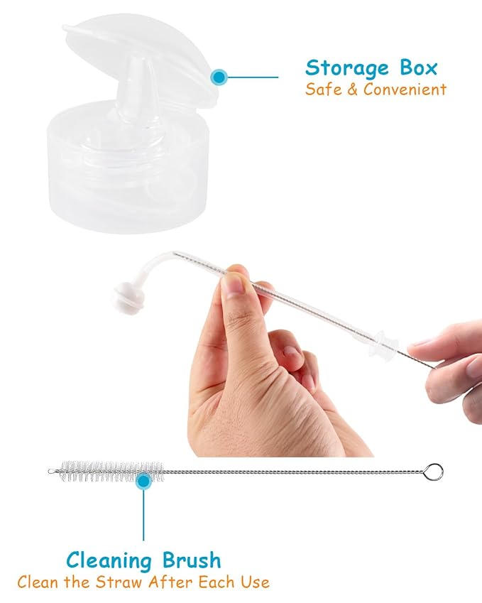 Sippy Cup Conversion Kit for Mam Bottles, Spill-Proof Transition Kit with Silicone Sippy Spout Nipple, Weighted Straw, Handle, 3 Pack, 6m+