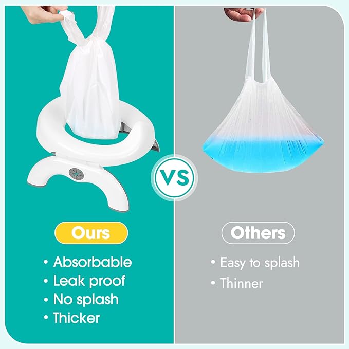 Potty Win [90 Counts] Disposable Potty Liners Compatible with OXO Tot 2-in-1 Go Potty, Potty Refill Bags for Toddler Travel, Universal Potty Bags Fit Most Potty Chairs