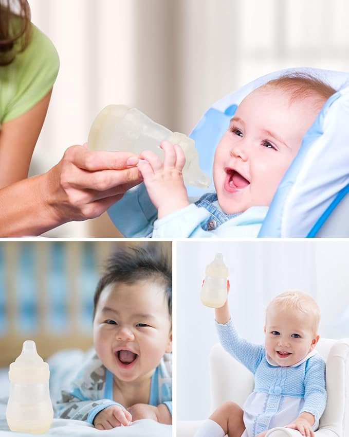 Sippy Spouts for Mam Baby Bottles, Soft 100% Silicone Sippy Cup Nipples, Variable Flow, 6m+, 6 Count