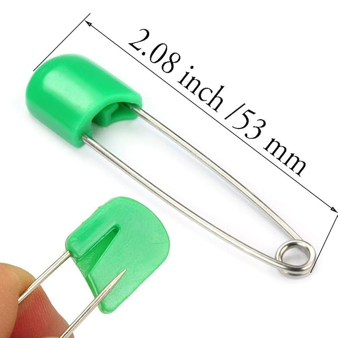 Diaper Pins Stainless Steel Traditional Safety Pin (Asst) 100PCS