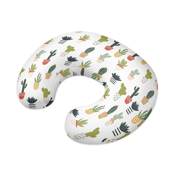 Lovely Cactus Girls Boys Nursing Pillow Cover for U-Shaped Feeding Pillow Breastfeeding Super Comfy and Soft for Baby, Baby Mom Essentials, 2 Packs