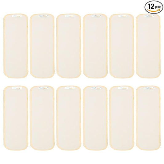 ALVABABY 12PCS Newborn Cloth Diaper Insert,Less Than 12pounds 3 Layers Cloth Diaper Inserts, Super Soft Inserts,Reusable Cloth Diaper Inserts Overnight 12SX