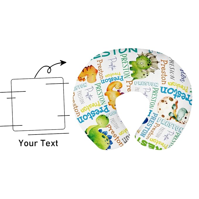 Dyoart Baby Nursing Pillow Cover,Personalized Name Nursing Covers,Soft,Breastfeeding Pillow Slipcover for Bottle Feeding,Custom Gifts for Toddler Infant(23"x19"x5.5")(one Size)