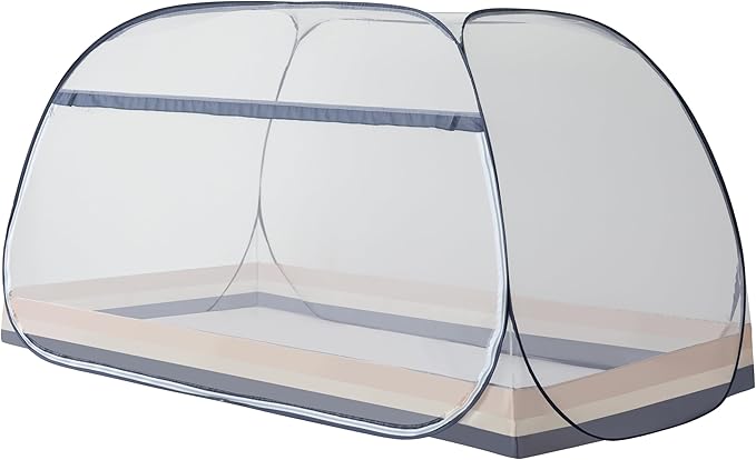 Pop Up Mosquito Tent,Portable Design with Sealed Netting Bottom & Instant Foldable Frame | Indoor/Outdoor Use for Kids & Adults | Compact Travel Bag (L76 xW39 xH59)