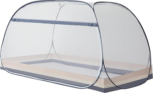 Pop Up Mosquito Tent,Portable Design with Sealed Netting Bottom & Instant Foldable Frame | Indoor/Outdoor Use for Kids & Adults | Compact Travel Bag (L76 xW39 xH59)