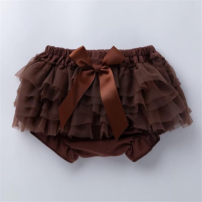 Infant Baby Girls Tutu Skirt Toddler Ruffled 𝐃iaper 𝐂overs Cute Lace Ruffled Tiered Bloomers Bubble Shorts Underwear