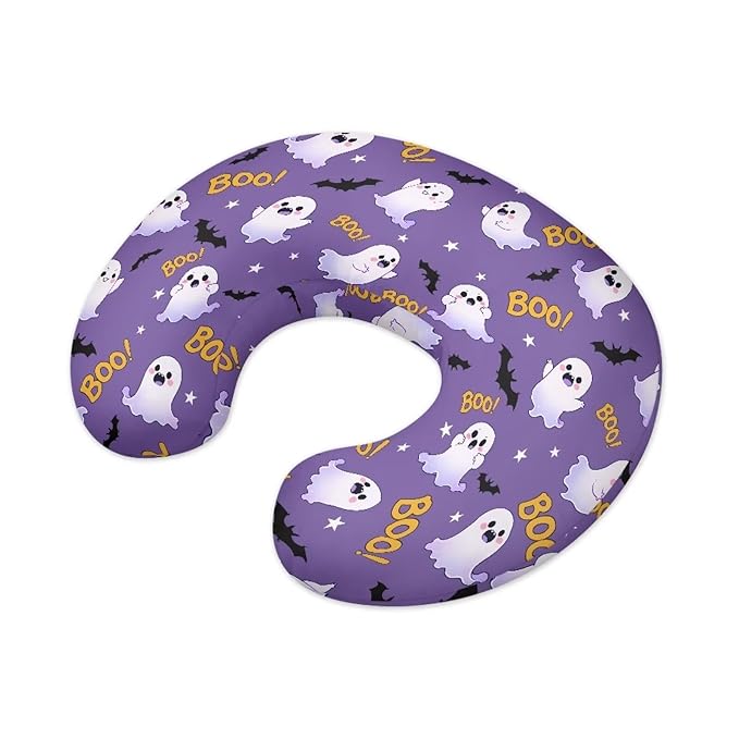 Halloween Ghost Baby Mom Nursing Pillow Cover Breastfeeding Pillow Cover Print Cute and Safety Girls Boys Essentials, 1 Pack