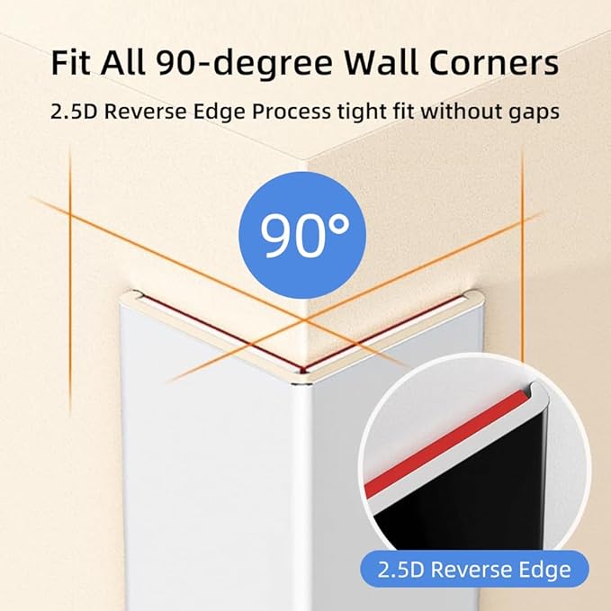 12 Pcs Aluminum Angle Corner Guards, 1" x 1" x 39.4" Metal Wall Corner Protector L-Shaped Molding Trim for Wall Door Frame Cabinet Protection Decoration, 2 mm Thickness, White