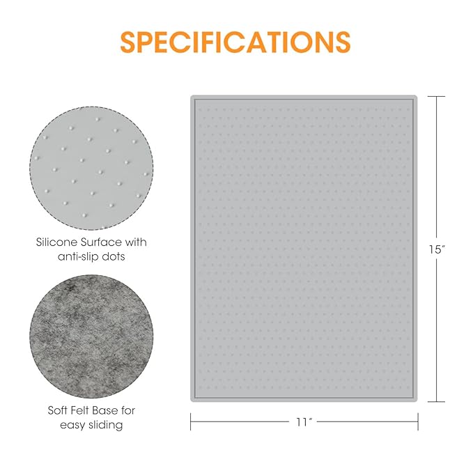 Aieve Bottle Washer Sliding Mat Compatible with Momcozy Bottle Washer, Silicone Mat for Mom Cozy Kleanpal Pro, Sliding Tray Baby Bottles Cleaning Machine Accessories for Grownsy Papablic