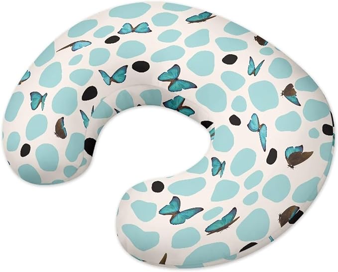 Butterfly 5 Nursing Pillow Cases 1 Pack for Breastfeeding Pillow Nursing Covers Pillow Slipcover Pillowcase Soft Fabric Fits Snug On Infant Feeding Cushion Cover Pillow Not Included