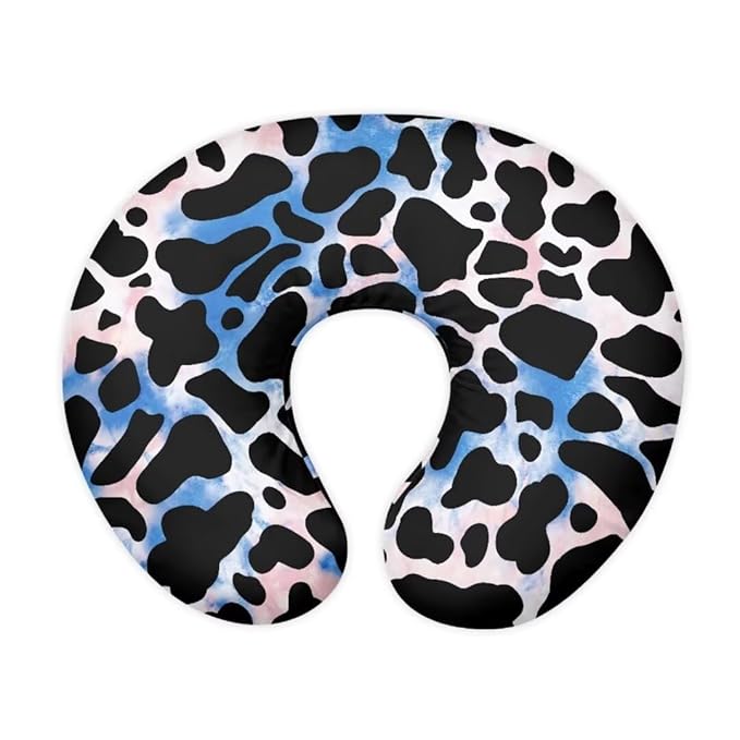 Jeiento Black Cow Print Nursing Pillow Covers for Baby Girl Boys Blue Pink Tie Dye Nursing Pillow Slipcovers Neutral Positioner Case for Newborn Infant Bottle Breast Feeding Pillow