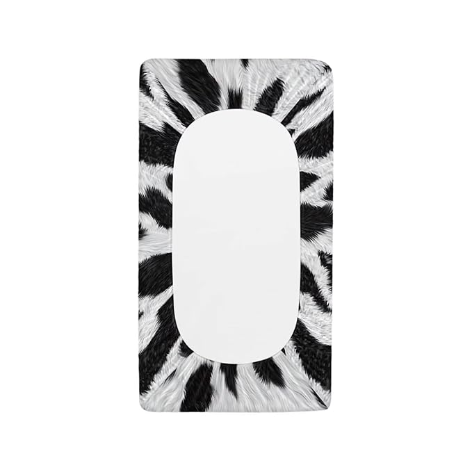 Cow Print Diaper Change Table Covers Removable Changing Pad Cover for Baby Easy to Install Cradle Mattress Sheets for All Season Gift for Holiday