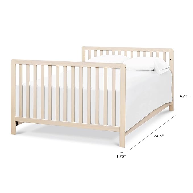 DaVinci Hidden Hardware Twin/Full-Size Bed Conversion Kit (M5789) in Washed Natural