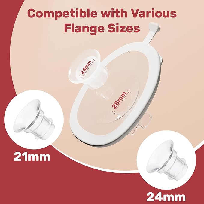 NCVI Wearable Breast Pump, 2 in 1 Hands-Free Breast Pump with 4 Modes 9 Levels, Hospital-Grade Materal, BPA Free, Low Noise Portable Electric Breastfeeding Pump with 21/24mm Flange for Mom