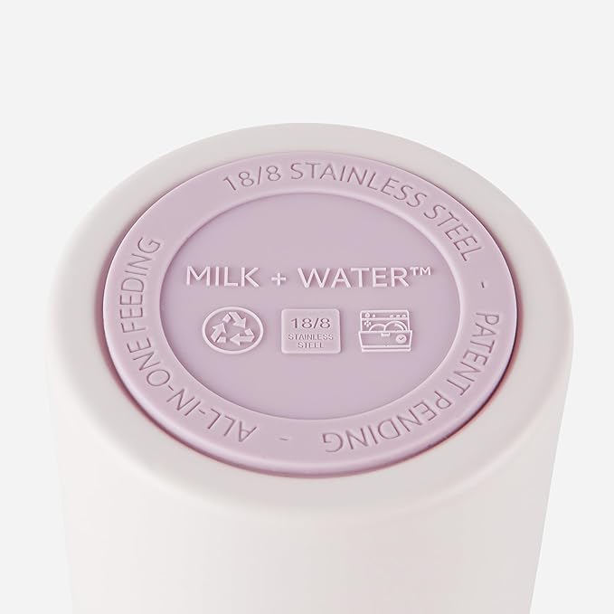 MILK & WATER All in One Baby Bottle & Baby Formula Dispenser On the Go, 5oz - Keeps Water Warm & Formula Fresh - Baby Formula Mixing Bottle with Anti Colic Nipple - Leak-Proof - 0+ Months (Pink)