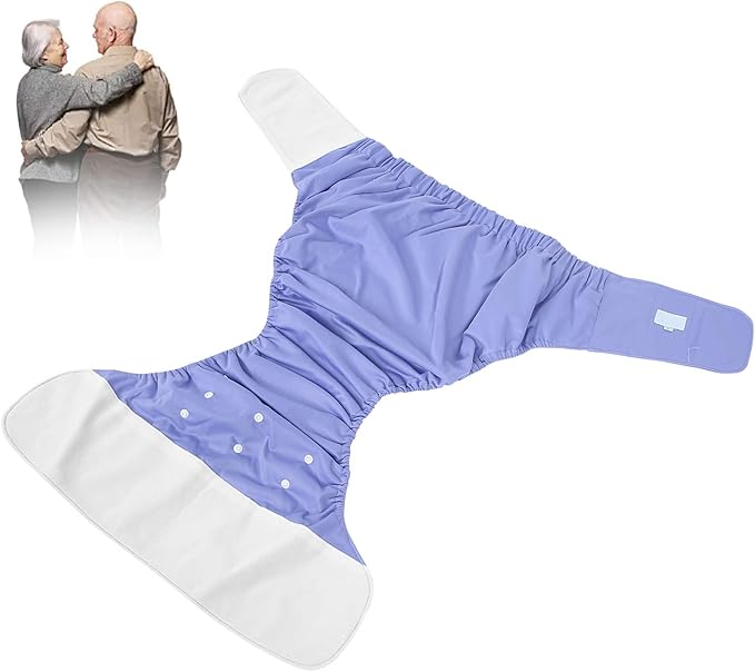 Adult Cloth Diaper Washable Elderly Cloth Diaper Breathable Incontinence Pants Reusable Adjustabl Underwear Overnight Leakfree for Elderly Incontinence Care()