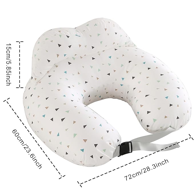 BATTOP Nursing Pillow for Breastfeeding, Plus Size Breastfeeding Pillow for More Support for Mom, with Removable Cover Adjustable Waist Strap, Feeding Pillow for Adult