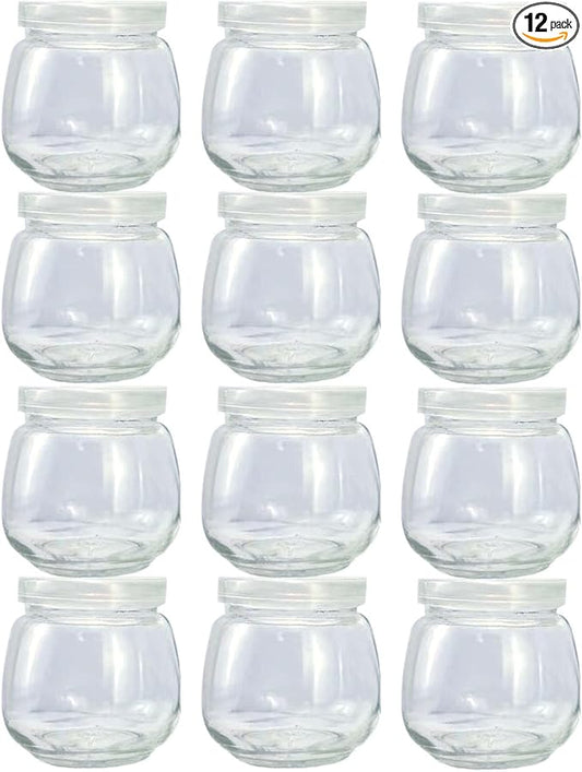 Baby Food Storage Containers,12 Pack Baby Food Containers with Lids,4 oz Glass Baby Food Jars,Small Snack Containers for Toddlers,Thickened Baby Food Storage Containers for Infant and Baby