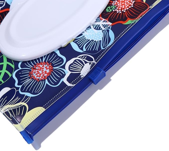 2 Pcs Protable Reusable Wipes Pouch, Travel Wipes Case, Baby Wipes Case, With Zipper and Oval Opening