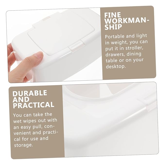 Household Wipes Holder Dispenser Box with Lid for Living Room Baby Wipes Dispenser Wipes Container to Keep Wipes Fresh and Easy to Access