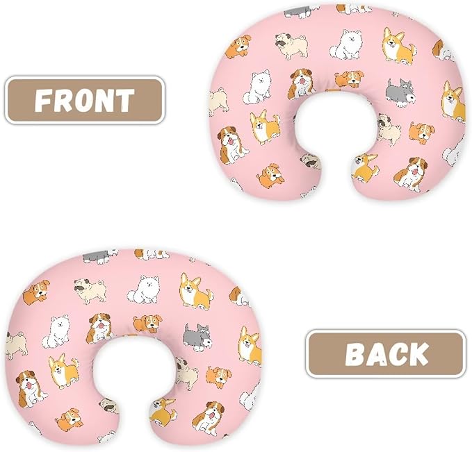 Puppy 1 Feeding Pillow Covers Washable & Breathable Nursing Pillow Slipcovers Breastfeeding Newborn Feeding Cushion Cover Practical Gift, Best Choice for Mom Cover Only