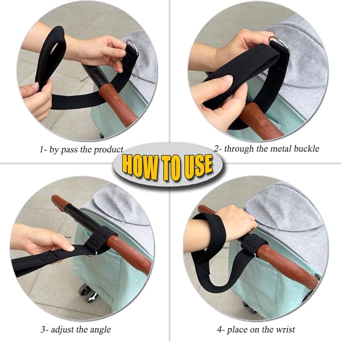 Baby Stroller Safety Wrist Straps Anti-Wearing and Anti-Lost Wrist Leash for Stroller, Universal for Most Baby Carriages, Short Leash for Dog Security, 18 Inch