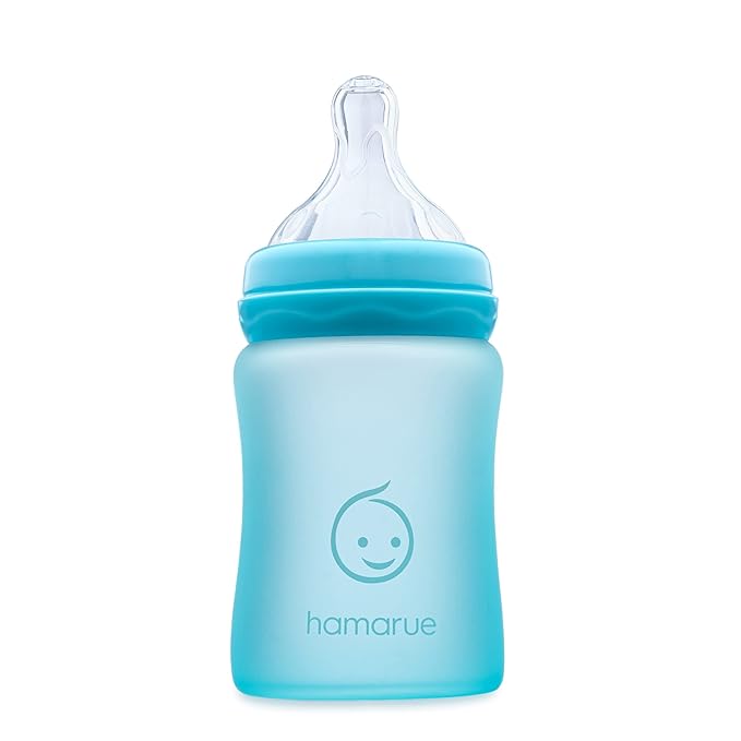 3-in-1 Glass Sippy Cups for Toddlers 1-3 | Silicone Coated Baby Sippy Cup | Non-Toxic Transition Sippy Cup with Removeable Handles | Baby Straw Cup (Teal, 5 oz)