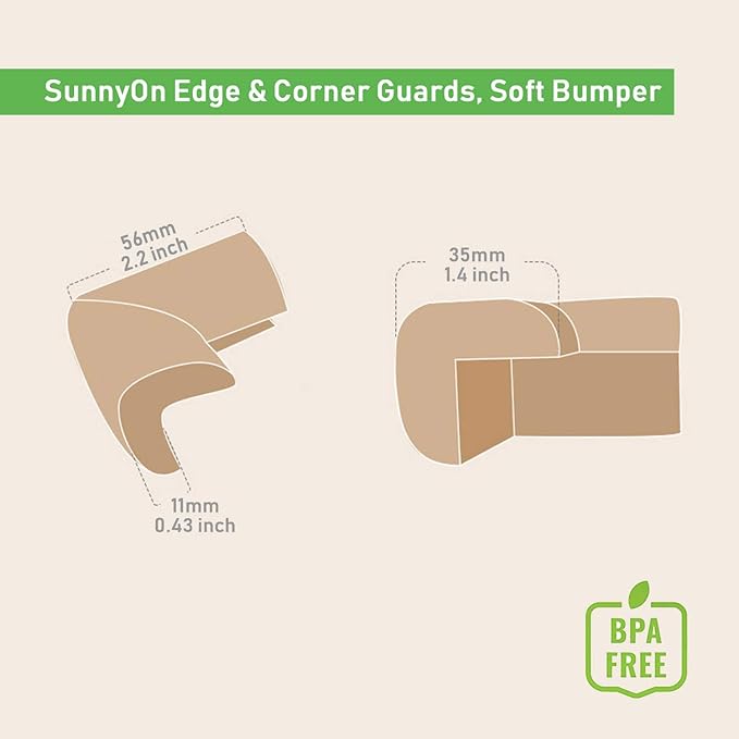 Edge & Corner Guards, 8 Pack – Table Corner Protector, Desk Edge Protection, Impact Absorbing Furniture Bumper, Baby Safety Foam Corner Guard, Soft Corner Cover Cushion for Kid, Adhesive (white color)