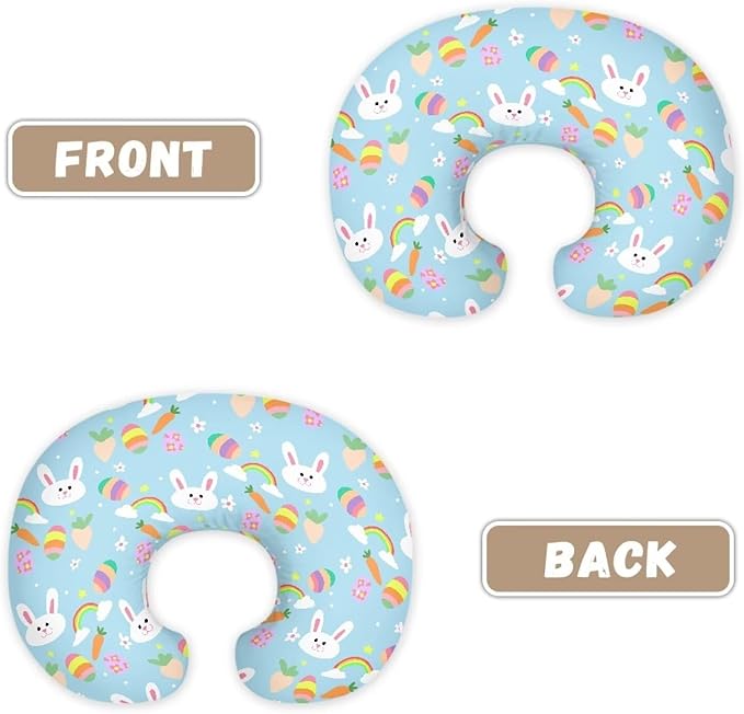 Bunny 1 Feeding Pillow Covers Washable & Breathable Nursing Pillow Slipcovers Breastfeeding Newborn Feeding Cushion Cover Practical Gift, Best Choice for Mom Cover Only