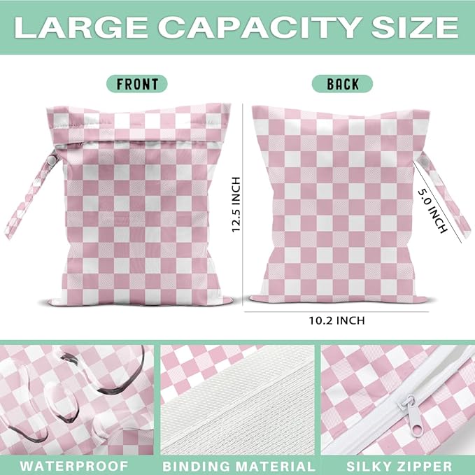 Bohemia Wet Dry Bags for Diaper Waterproof Swimsuit Washable Reusable Bag for Diapers Dirty Yoga Gym Beach Clothes Plant Gifts